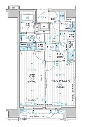 MAINSTAGE入谷4 1LDKの間取図画像