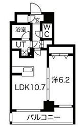 アンベリール亀戸パーク 1LDKの間取図画像