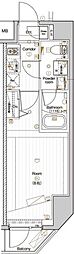 PREMIUMCUBE森下 1Kの間取図画像