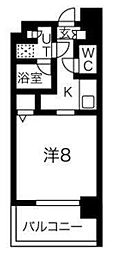 グランパセオ門前仲町2 1Kの間取図画像