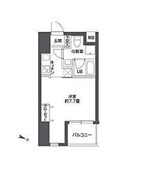 ニューシティアパートメントミナミセンジュ 1Kの間取図画像