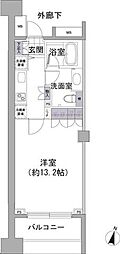 アビティ目黒 1Kの間取図画像
