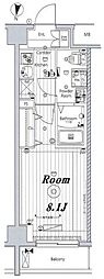 MAKESDESIGN新宿落合 1Kの間取図画像