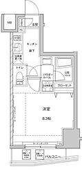 ジェノヴィア東大前グリーンヴェール 1Kの間取図画像