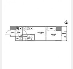 Daffitto錦糸町 1DKの間取図画像
