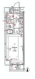 GALICIAキクカワESTUDIO 1Kの間取図画像