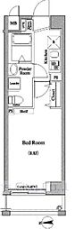 Le-lion東京アクアサイド 1Kの間取図画像