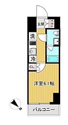 SHOKENResidence新小岩 1Kの間取図画像