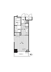 グランハイツ錦糸町 1Kの間取図画像