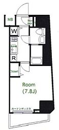 Risingplace浅草四番館 1Kの間取図画像