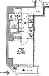 アイルグランディール錦糸町 1Kの間取図画像
