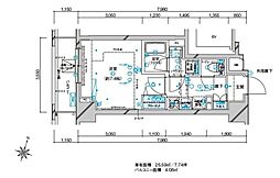 メインステージ板橋本町駅前2 1Kの間取図画像