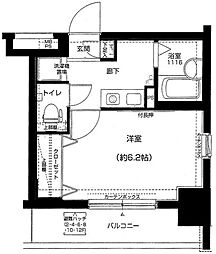 メインステージ門前仲町 1Kの間取図画像