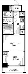 DUOSTAGE本所吾妻橋 1DKの間取図画像