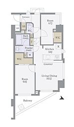 アクサス東十条アジールコート 2LDKの間取図画像