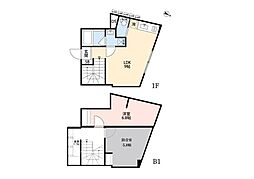 オークレスト下目黒 2LDKの間取図画像