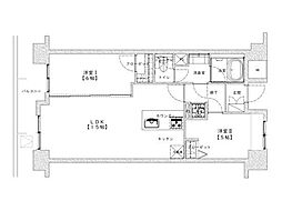 PRIMEURBAN目黒リバーフロント 2LDKの間取図画像