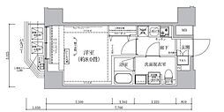 ティモーネプレミアム東京梅島 1Kの間取図画像