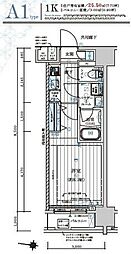 MAINステージ森下2 1Kの間取図画像