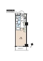 レクシード辰巳スカイガーデンテラス 1Kの間取図画像