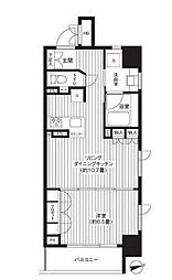 RESIDIA新御徒町 1LDKの間取図画像