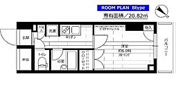ステージファーストお茶の水女子大前 1Kの間取図画像