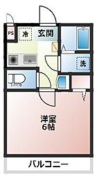 カッシーナ本所吾妻橋 1Kの間取図画像