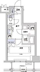 ハーモニーレジデンス住吉 1Kの間取図画像