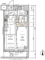 ARCOBALENO錦糸町 1LDKの間取図画像