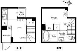 プレニーズ護国寺PREMIER 1DKの間取図画像