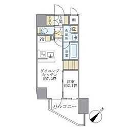 アジールコート町屋 1LDKの間取図画像