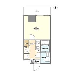 アルファコート立石3 1Kの間取図画像