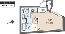 レピュア綾瀬レジデンス 1Kの間取図画像