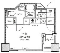 アイフォート千住曙町 ワンルームの間取図画像