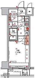 ハーモニーレジデンス錦糸町#002 1Kの間取図画像