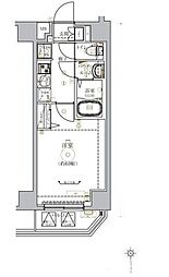 ベルシード五反野 1Kの間取図画像
