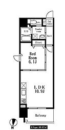 アルクス森下 1LDKの間取図画像