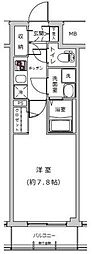 ライジングプレイス西浅草 1Kの間取図画像