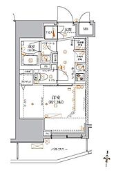 クレイシア入谷竜泉 1Kの間取図画像