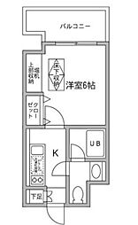 ラクラス木場公園 1Kの間取図画像