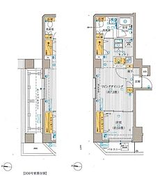 プレール・ドゥーク豊洲スクエア 1LDKの間取図画像