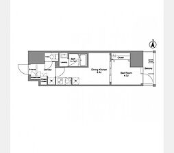 Daffitto錦糸町 1DKの間取図画像