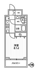 グラシアプレイス曳舟 1Kの間取図画像