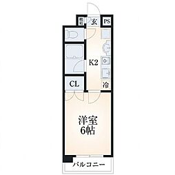 モンシェール吾妻橋 1Kの間取図画像