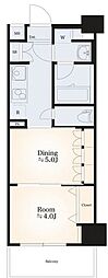日神デュオステージ浅草三筋 1DKの間取図画像