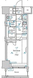 グランシアタワー亀戸 1Kの間取図画像
