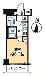ジェノヴィアお花茶屋2スカイガーデン 1Kの間取図画像