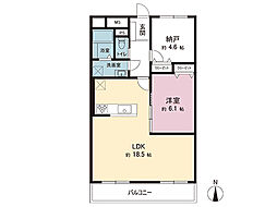 小田原サニータウン 1SLDKの間取図画像