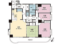 ピュアハイツ南万騎が原 4LDKの間取図画像