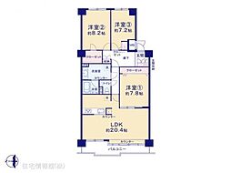 ルネ戸塚弥生台 3LDKの間取図画像